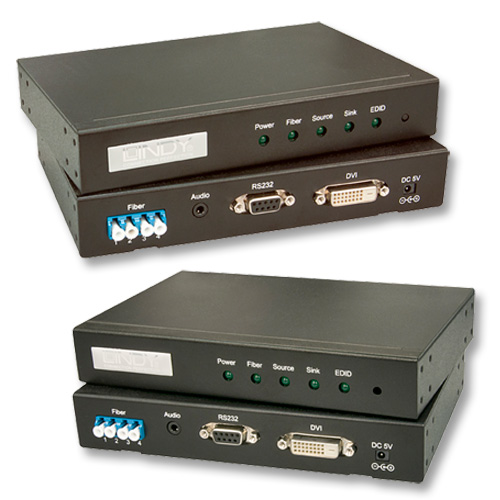 Extender DVI-D Dual Link su fibra ottica, 500m