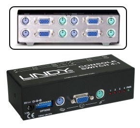 Console Switch 4:1 PS2 e VGA