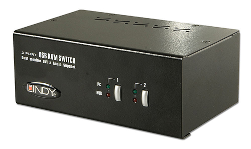 KVM Switch Pro Dual Head DVI-I Dual Link USB 2.0 & Audio, 2 Porte