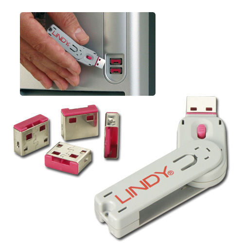Serrature per porte USB Rosse