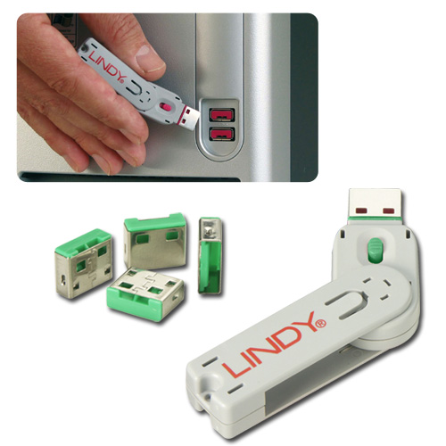 Serrature per porte USB Verdi