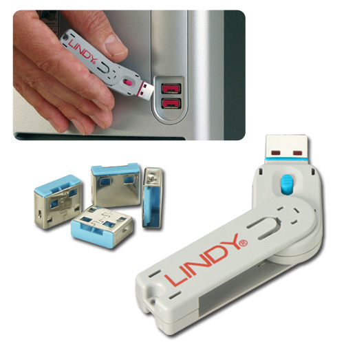 Serrature per porte USB Blu
