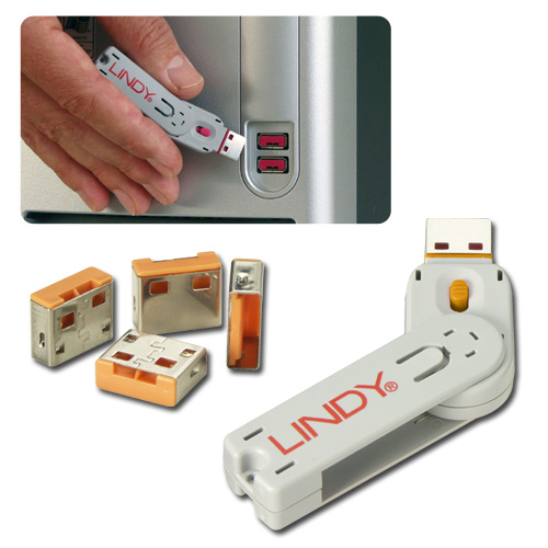 Serrature per porte USB Arancioni
