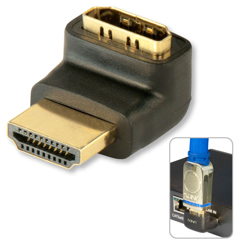 Adattatore HDMI M/F a 90 gradi "Sù"