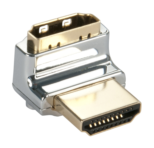 Adattatore HDMI CROMO® Tipo A M/F a 90 gradi "Sù"