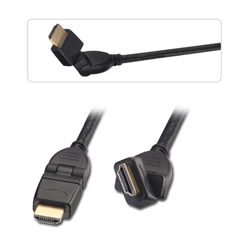 Cavo HDMI® High Speed con Ethernet - Connettori flessibili, 5m