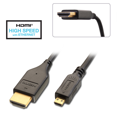 Cavo HDMI / Micro HDMI High Speed con Ethernet Slim, 2m