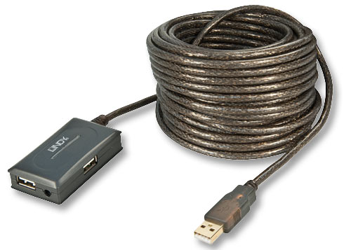 Prolunga attiva USB 2.0 con Hub 4 Porte, 10m