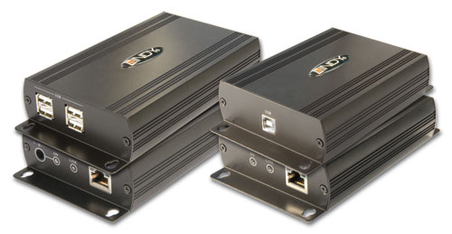 Extender USB 2.0 Cat.5 Classic con Hub 4 Porte, 150m
