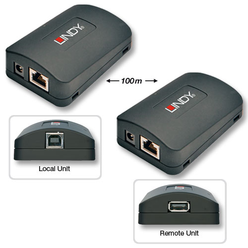 Extender USB 2.0 Pro Cat.5 100m, 1 Porta