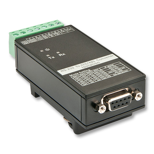 Convertitore RS-232 -> RS-422/RS-485 per uso industriale