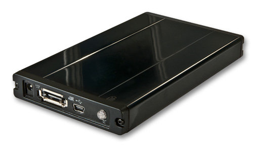 Astuccio esterno SATA da 2,5" USB 2.0 & eSATA One-Touch-Backup