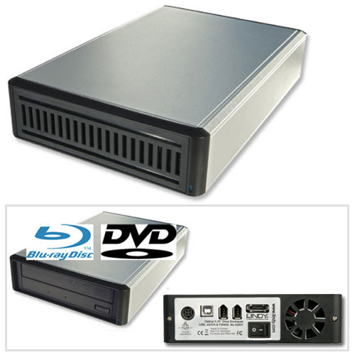 Astuccio esterno IDE & SATA da 5,25" USB / FireWire / eSATA