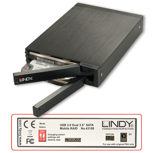 Dual SATA Mobile RAID 2,5" USB 3.0 Super Speed