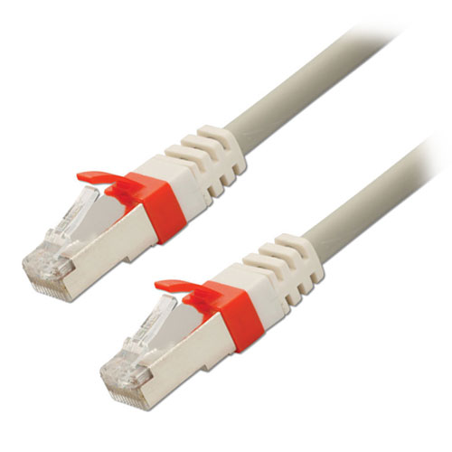Cavo di Rete Patch Cat.6(A) SSTP - S/FTP PIMF 10 GBit privo di alogeni, grigio, 3m