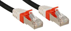 Cavo di Rete Patch Cat.6(A) SSTP - S/FTP PIMF 10 GBit privo di alogeni, nero, 1m