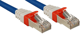 Cavo di Rete Patch Cat.6(A) SSTP - S/FTP PIMF 10 GBit privo di alogeni, blu, 1m