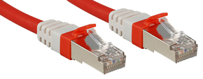 Cavo di Rete Patch Cat.6(A) SSTP - S/FTP PIMF 10 GBit privo di alogeni, rosso, 2m