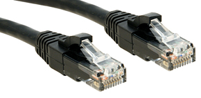 Cavo di Rete Patch Cat.6 UTP PIMF privo di alogeni, nero, 30m