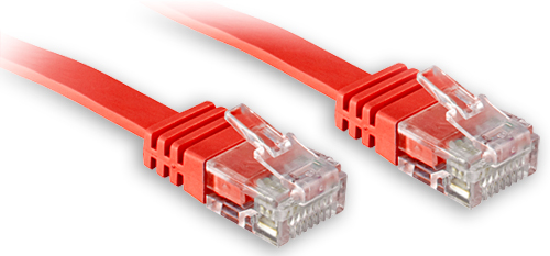 Cavo di Rete Flat UTP Cat6 3m Rosso