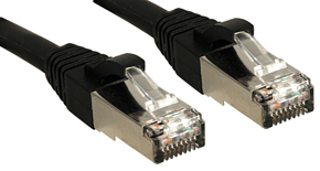 Cavo di Rete Patch Cat.6 SSTP - S/FTP PIMF privo di alogeni, nero, 30m