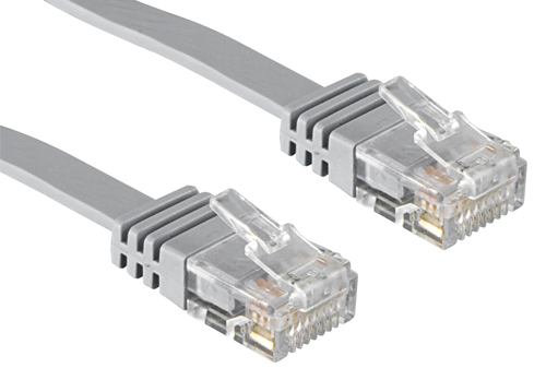 Cavo di Rete Flat UTP Cat6 5m Grigio