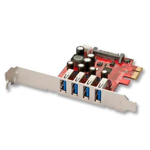 Scheda PCIe USB 3.0, 4 Porte