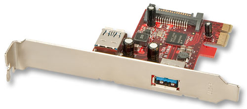 Scheda PCIe USB 3.0, 1+1 Porte