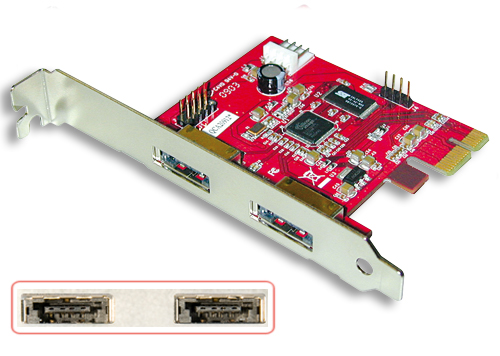 Controller PCI Express Power eSATA II, eSATA II & USB 2.0, 2 Porte