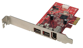 Scheda PCI Express FireWire 800, 3 Porte