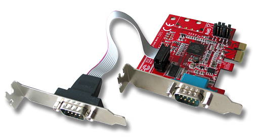 Scheda PCI Express Low Profile 2 porte Seriali RS-232