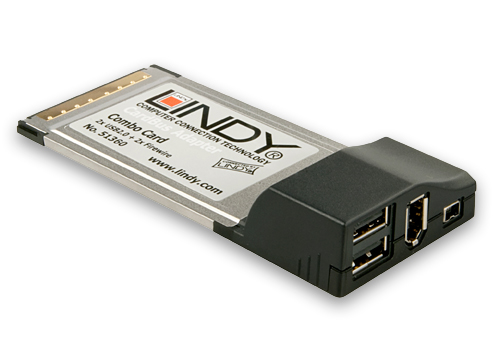 Scheda CardBus USB 2.0 / FireWire Combo