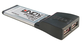 ExpressCard USB 2.0, 2 porte