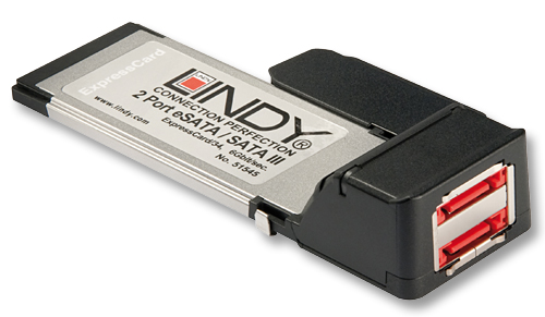 ExpressCard eSATA 6Gbit/s, 2 Porte