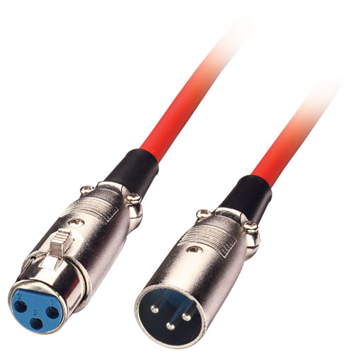 Cavo audio XLR m/f 1,5m rosso