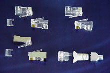 Connettore RJ-45 Maschio STP Cat.5, piccolo, conf. da 10 pezzi
