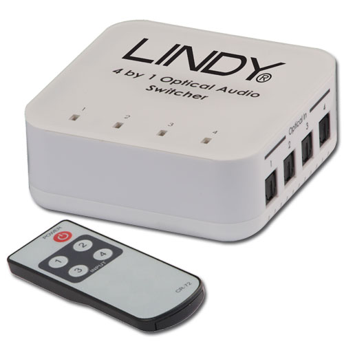 Switch Audio Digitale Toslink SPDIF Remote, 4 Porte