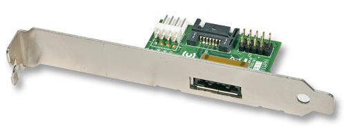Adattatore su staffa eSATAp 5 e 12V