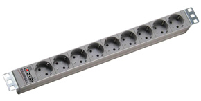 Multipresa a 9 ingressi Schuko 19"