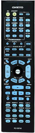 Telecomando Preprogrammato RI (Remote Interactive) e programmabile, con 3 macro e LED per i tasti Mode