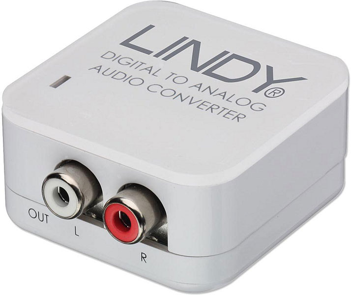 Lindy SPDIF Digital/Toslink Audio Converter RCA Bianco 