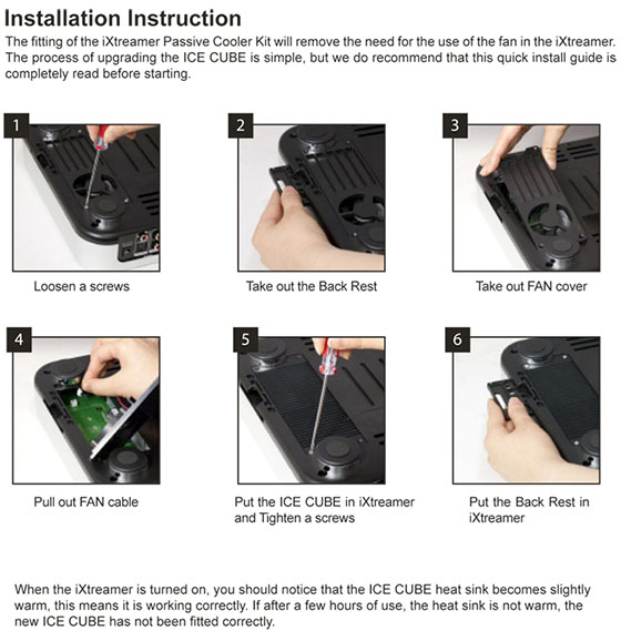Istruzioni di installazione Xtreamer Ice Cube