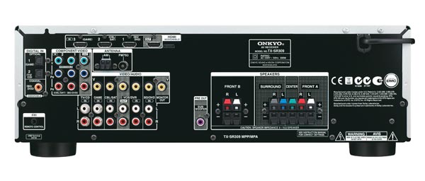 Onkyo TX-SR309 Pannello posteriore