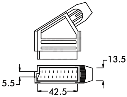 Dimensions péritel alpha 92-180