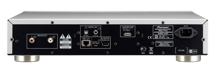 Pioneer N-30 Lettore audio di rete con USB anteriore pannello posteriore