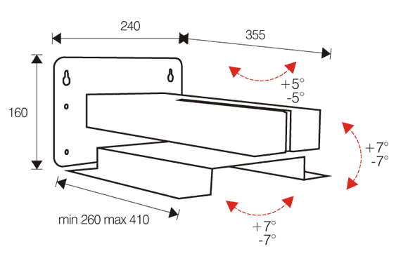 Soporte de pared Ultra Short proyector adecuado para la óptica de ultra videoroiettori cortos