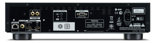 Connessioni sul retro lettore universale denon DBT-3313UD