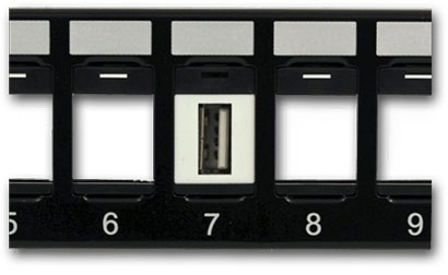 Example of insertion of patch-panel (front view)