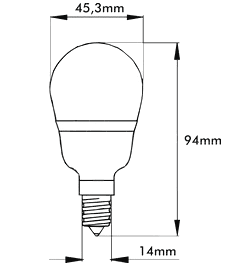 Dimensioni lampadina Alpha LB112