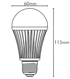 Dimensioni lampada Alpha LB130